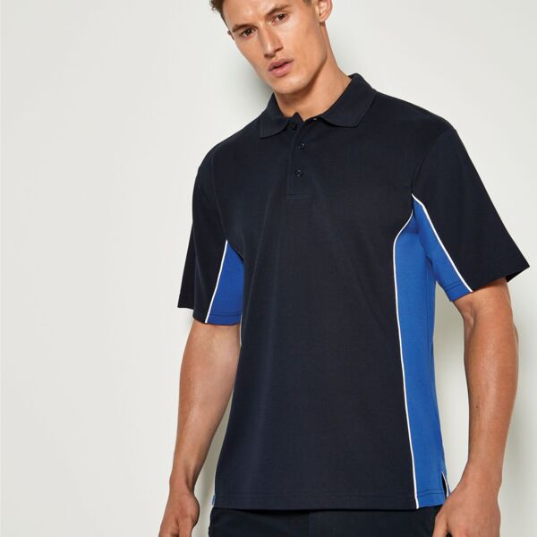 Men Track Pique Poloshirt Miniaturansicht