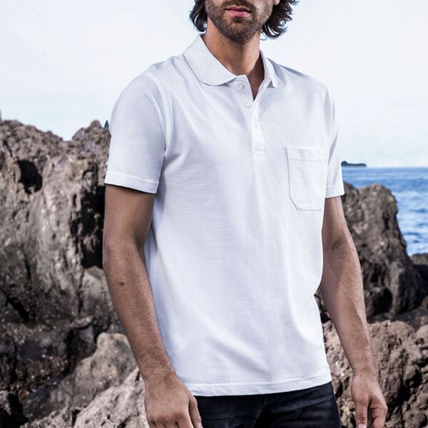 Poloshirt Mischgewebe Brusttasche Miniaturansicht